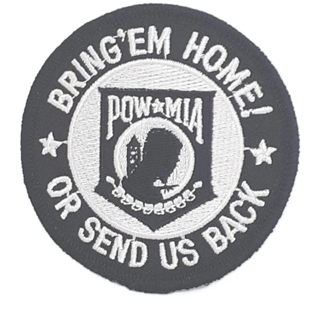 Black and White POW MIA Patch